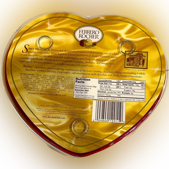 FERRERO ROCHER CLEAR HEART CHOCOLATE BOX VALENTINE GIFT ENGAGEMENT PROPOSAL 7.75 - Picture 2 of 4